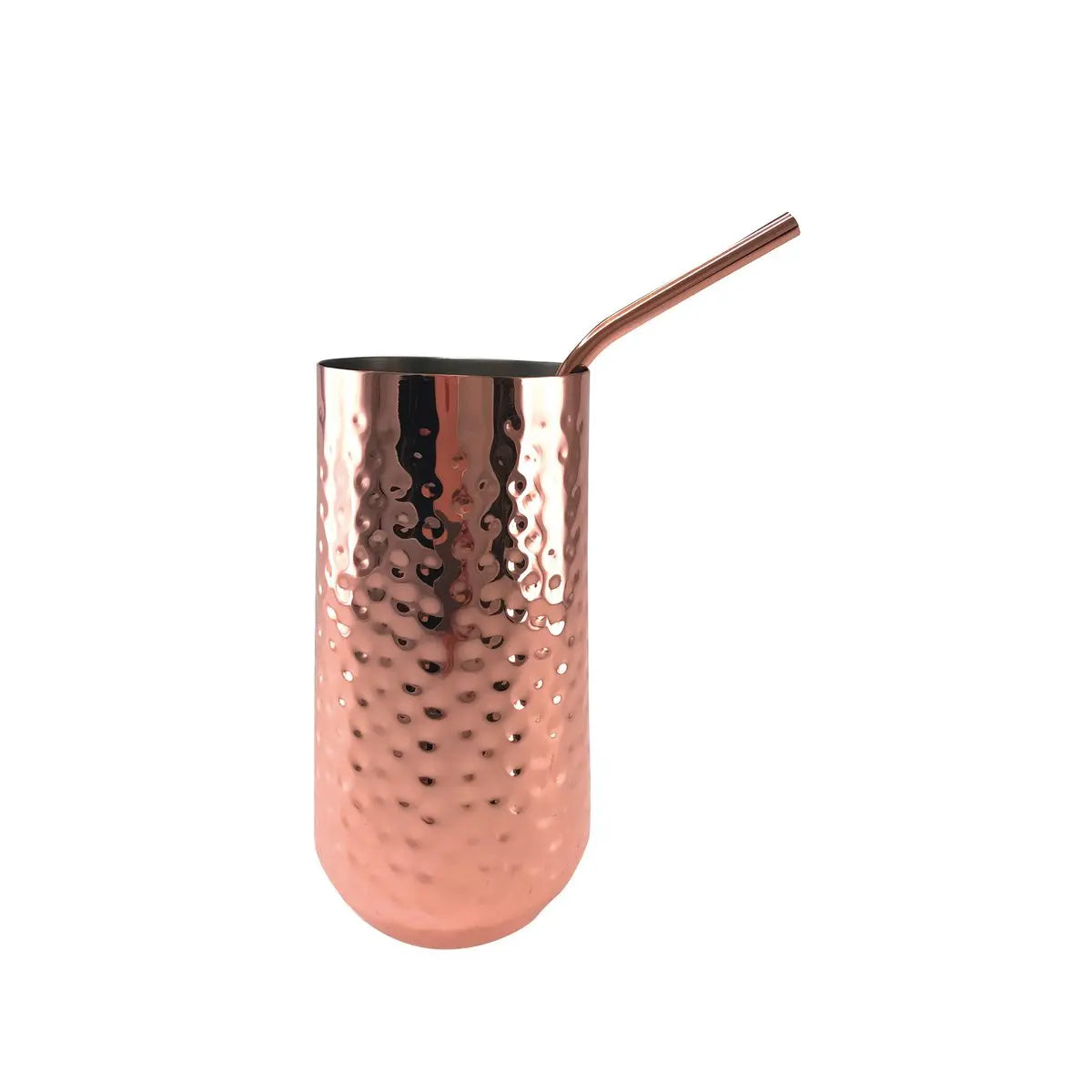 Verre à cocktail avec paille en cuivre AULICA