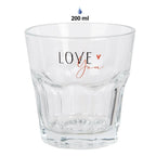 Verre à eau 200 ml Gobelet en verre transparent Clayre & Eef.