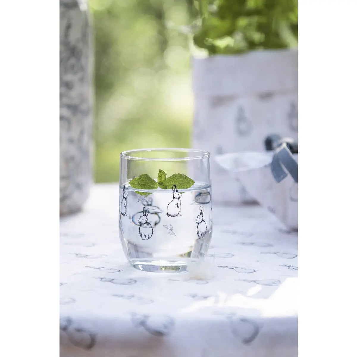 Verre à eau 300 ml Verre Transparent Lapin Gobelet Clayre & Eef.