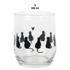 Verre à eau 300 ml en verre transparent pour chat. Clayre & Eef.