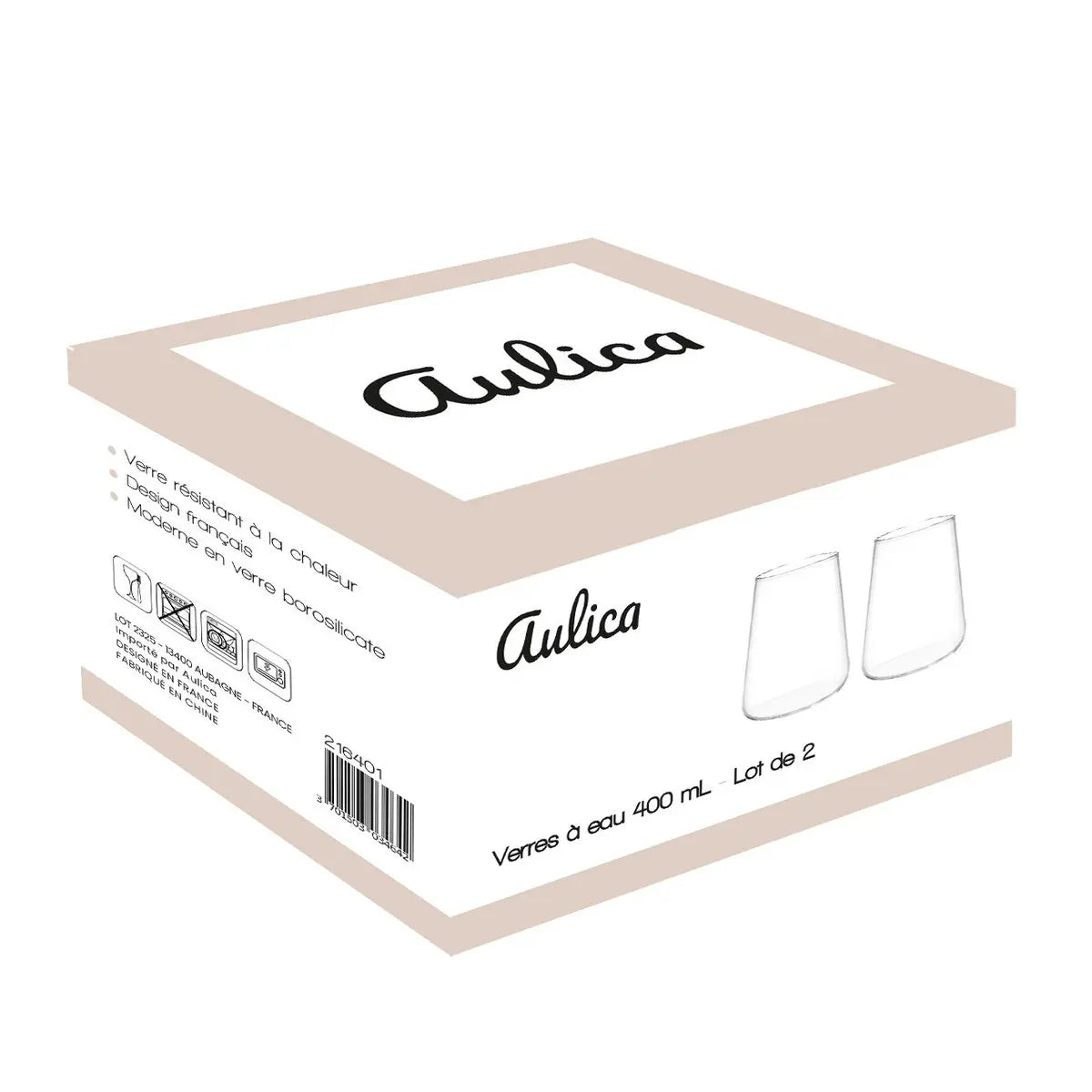 Verres à eau 400ml - lot de 2 AULICA