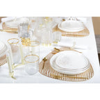Verres à eau bas bord doré Nish  - lot de 6 AULICA