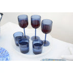 Verres à eau bleu en acrylique - lot de 6 AULICA