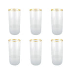 Verres à eau bord doré haut Nish  - lot de 6 AULICA