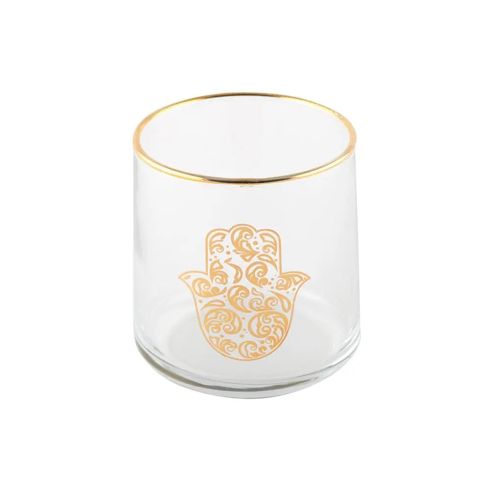 Verres à eau main de fatma et œil doré - lot de 4 AULICA