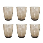 Verres à eau marron en acrylique - lot de 6 AULICA