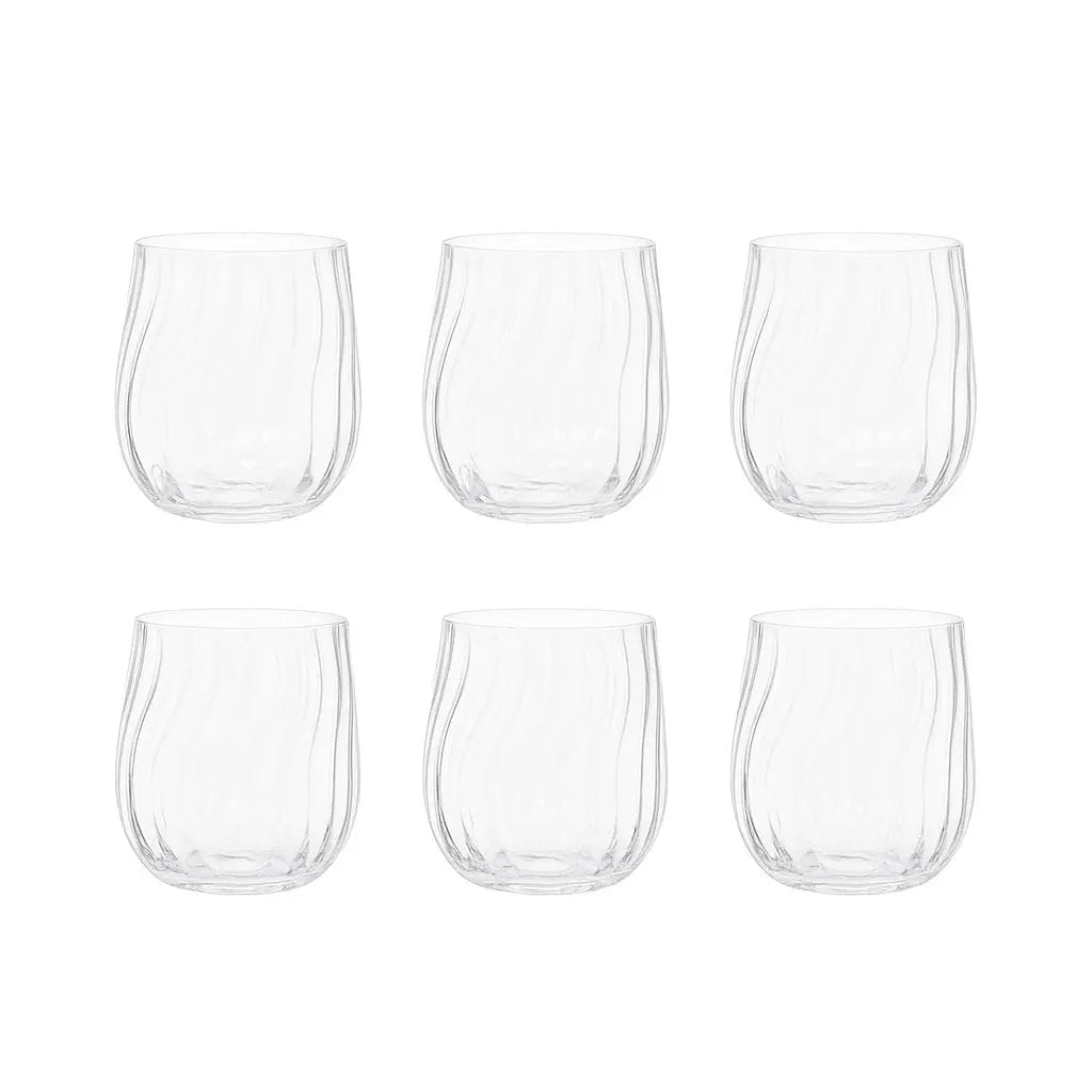 Verres à eau vagues - lot de 6 AULICA