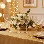 Verres à vin avec pied en diamant jaune - lot de 4 AULICA
