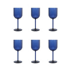 Verres à vin bleu en acrylique - lot de 6 AULICA