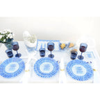 Verres à vin bleu en acrylique - lot de 6 AULICA