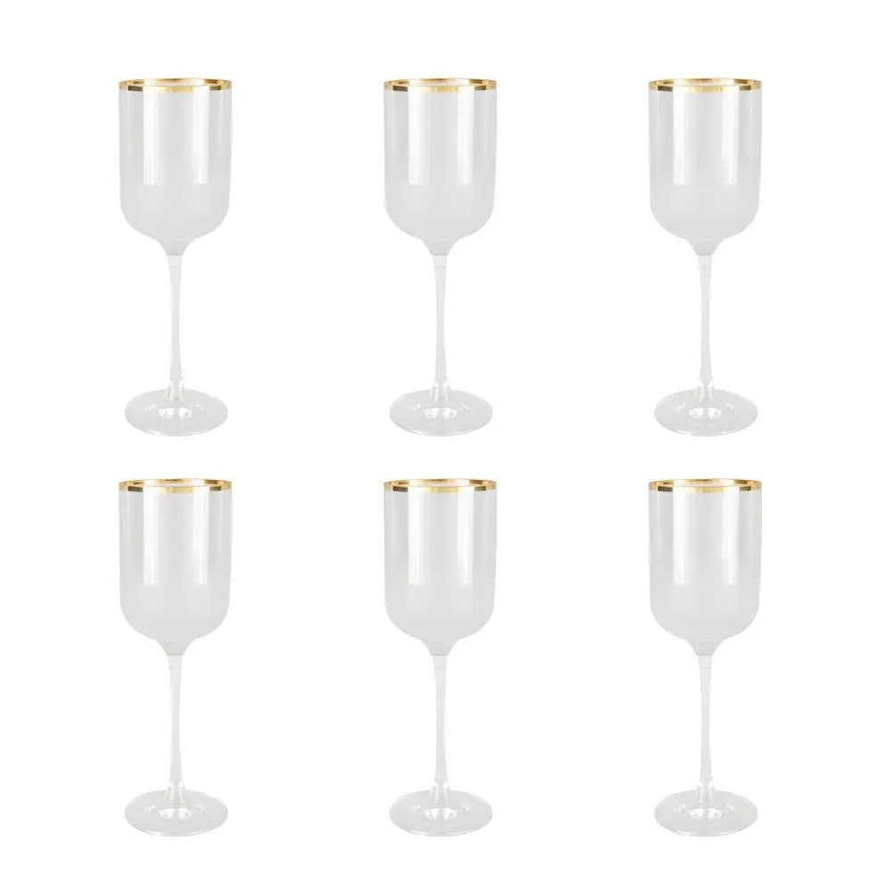Verres à vin bord doré Nish  - lot de 6 AULICA