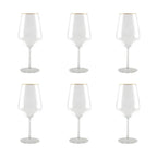 Verres à vin bord doré mat - lot de 6 AULICA