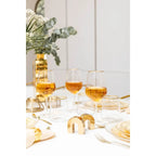 Verres à vin bord doré mat - lot de 6 AULICA