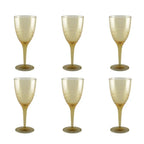 Verres à vin jaune acrylique - lot de 6 AULICA