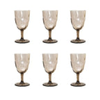 Verres à vin marron en acrylique - lot de 6 AULICA
