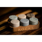 Whiskey Decanter With Glasses & Chilling Stones Gift Set ROCKS Whiskey Chilling Stones