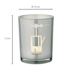 Wind light lift (hauteur 13 cm, ø 10 cm) en gris, wind light avec un motif sportif de remontées mécaniques EDZARD-SHOP.com