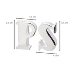 EDZARD Salière et poivrière Favre, lettres P & S, argenté, hauteur 7 cm