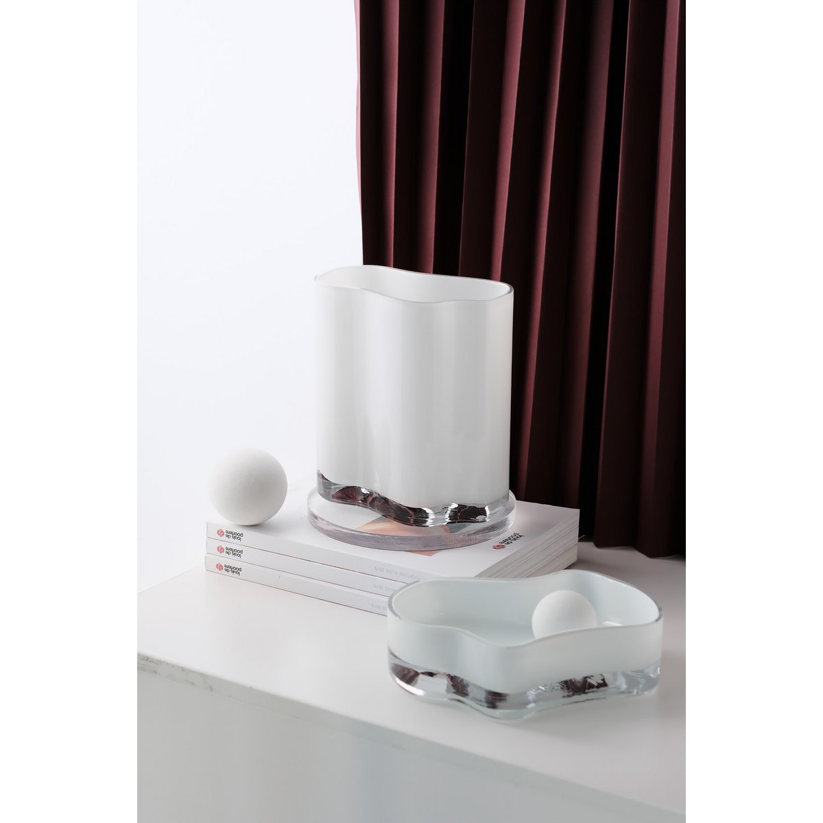 New bowl, plate with a modern design, inspired by CORAL and Aalto, COR06WH