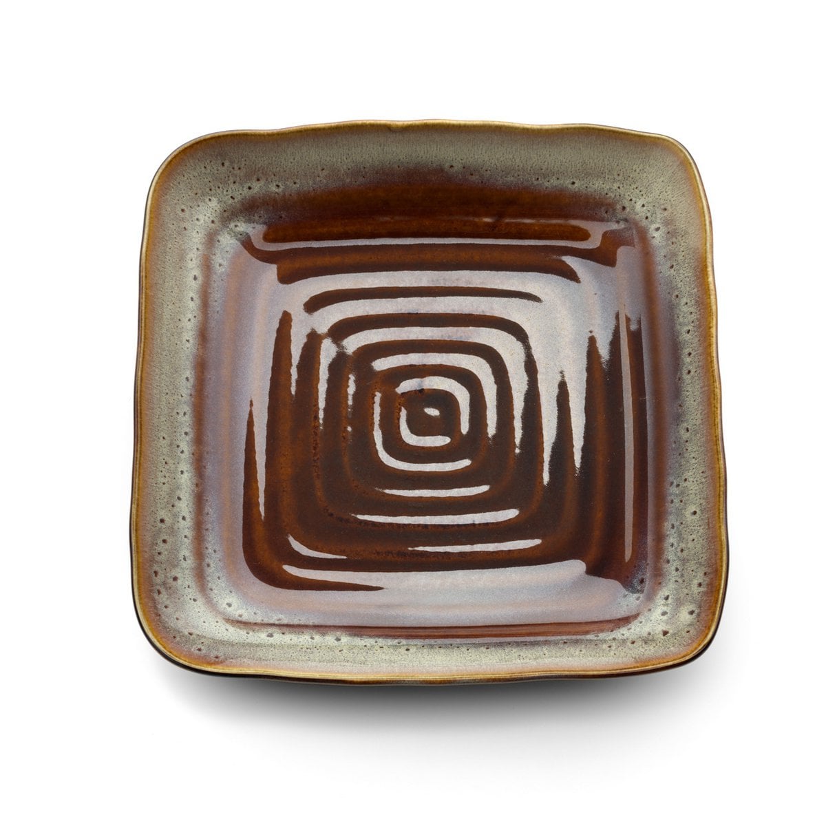 L'Assiette Carrée Horizon Fumée - Gris Marron - M