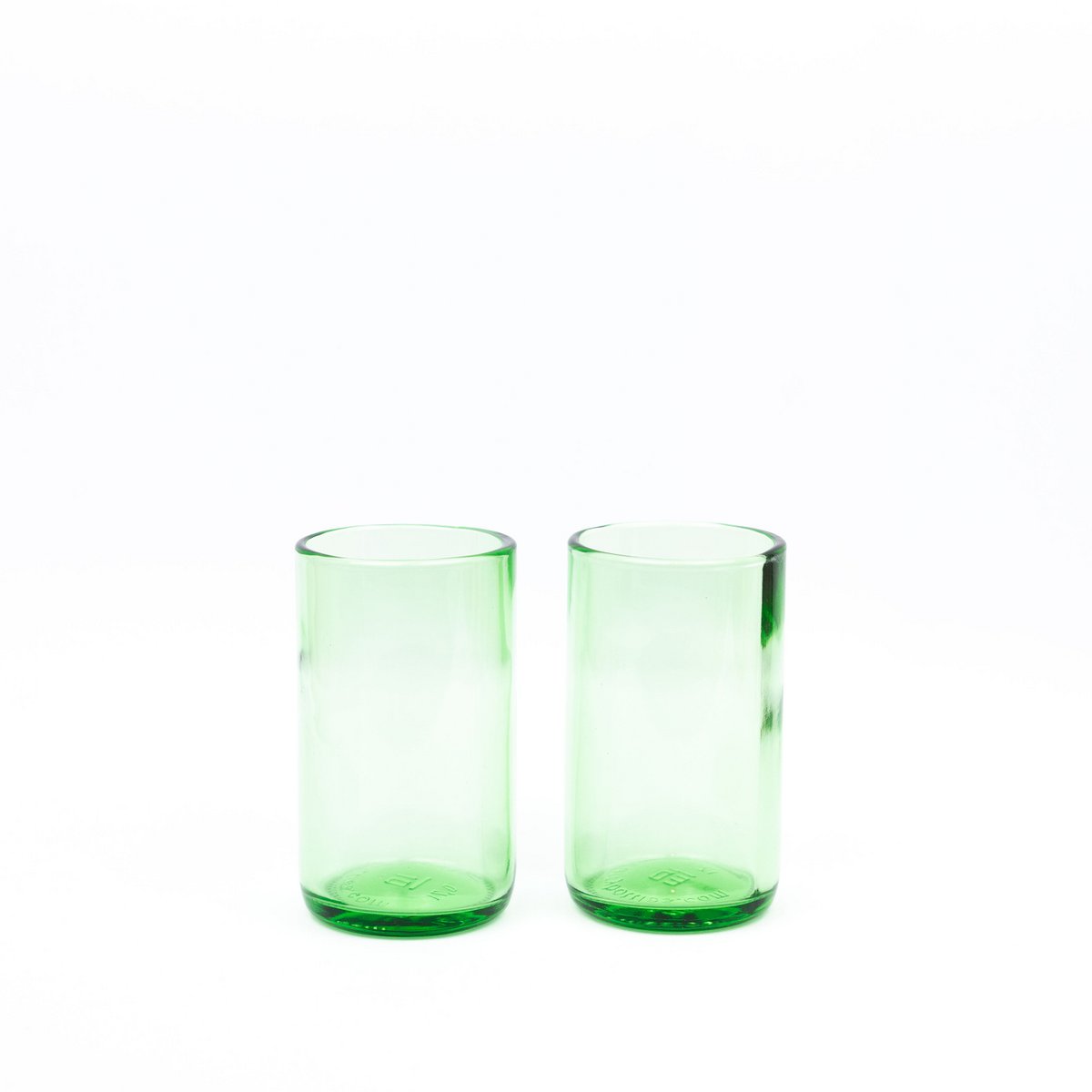 VERRE DE TRANSPORT VERT 300 ml Trinkglas 2er Set - RECYCLAGE