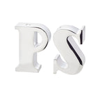 EDZARD Salière et poivrière Favre, lettres P & S, argenté, hauteur 7 cm