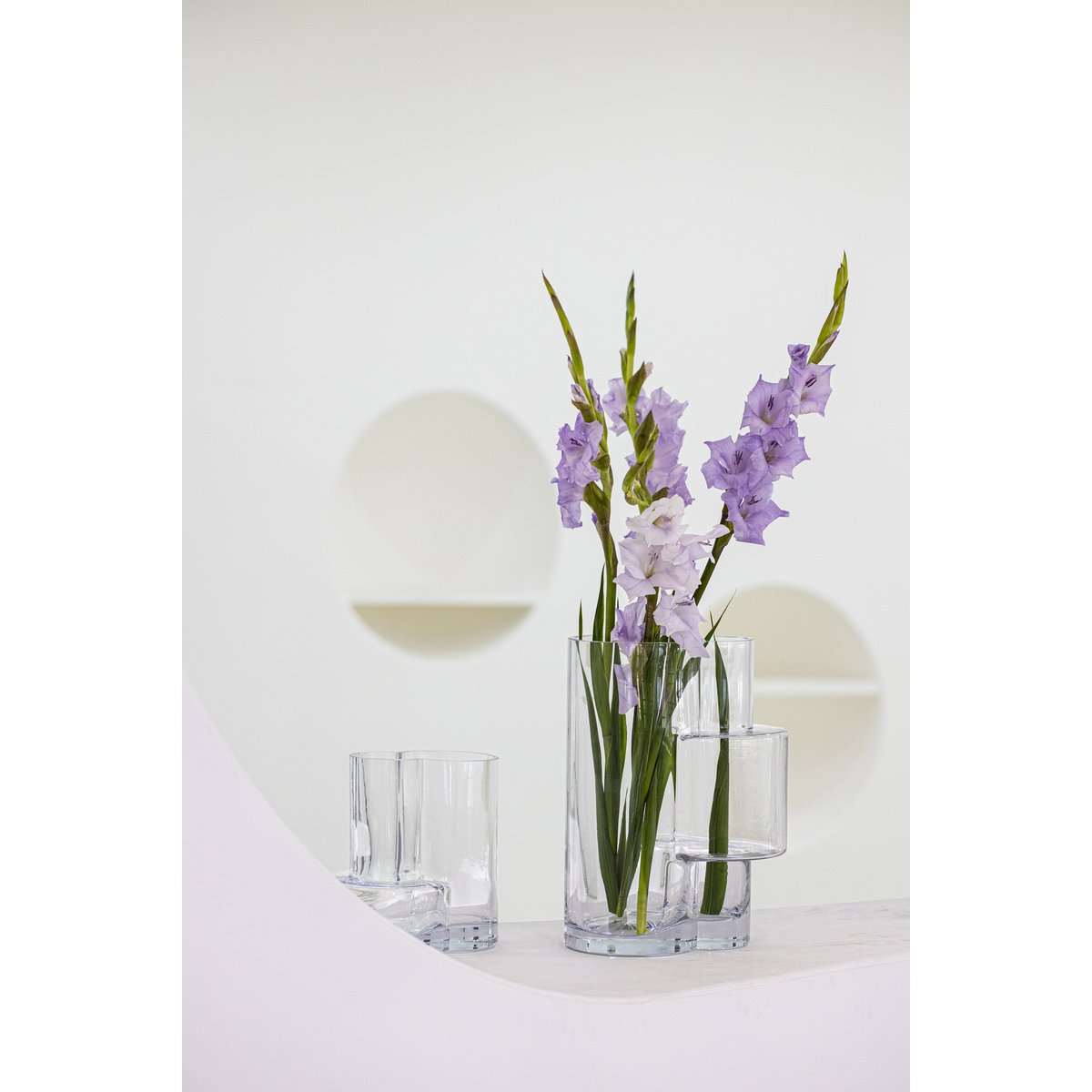 Art de la Table Vase en verre au design innovant avec une touche constructiviste, verre transparent FUSION 20 Zistyhome art de la table