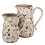 La décoration peut être de 21x15x23 cm cruche de fraise en céramique rouge beige