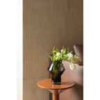 Grand vase design de forme cylindrique angulaire dentelée, verre gris foncé de haute qualité, CUZ14GR