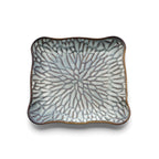 Assiette Carrée The Lotus Ice - Gris Marron - L