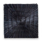 Set de table en jonc de mer noir (lot de 2, 4 ou 6) 36 cm | Set de table carré rectangulaire VARNA (noir)