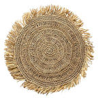 Set de table (lot de 2, 4 ou 6) 45 cm Tapis de table rond Boho WAISAI en raphia