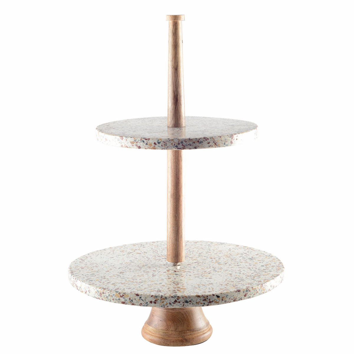 Serviteur à deux étages en marbre h60cm