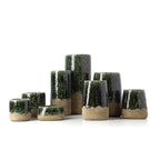 Le Vase Cylindre Mousse - Vert Béton - M