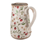 La décoration peut être de 21x15x23 cm cruche de fraise en céramique rouge beige