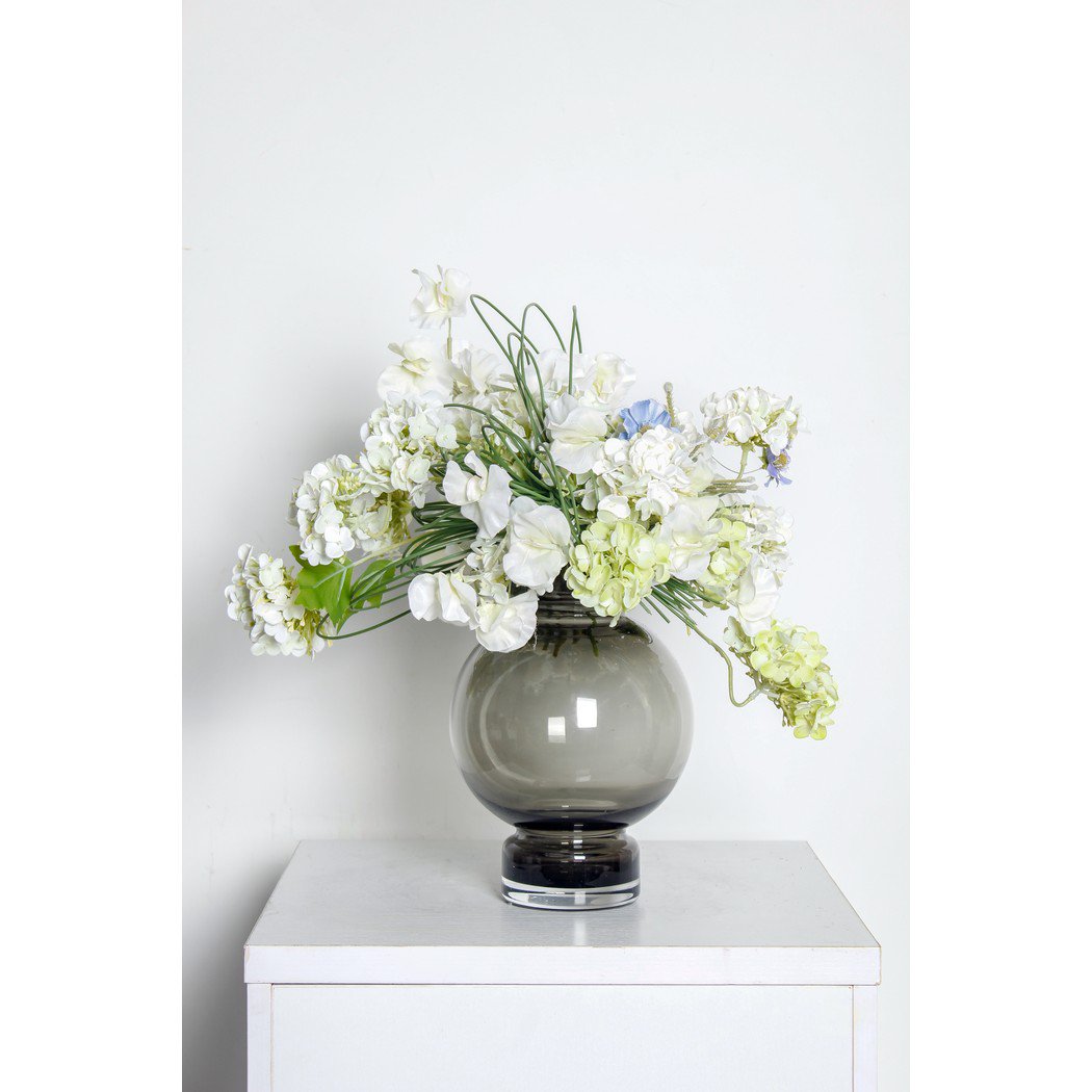 Art de la Table vase de luxe moderne en forme de boule ORURO - verre épaisseur 9 mm Zistyhome art de la table