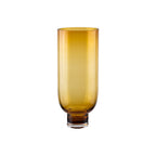 Art de la Table Grand vase en verre sobre et moderne, forme cylindrique sur une base solide, orange foncé chaud, OMAHA18AM Zistyhome art de la table
