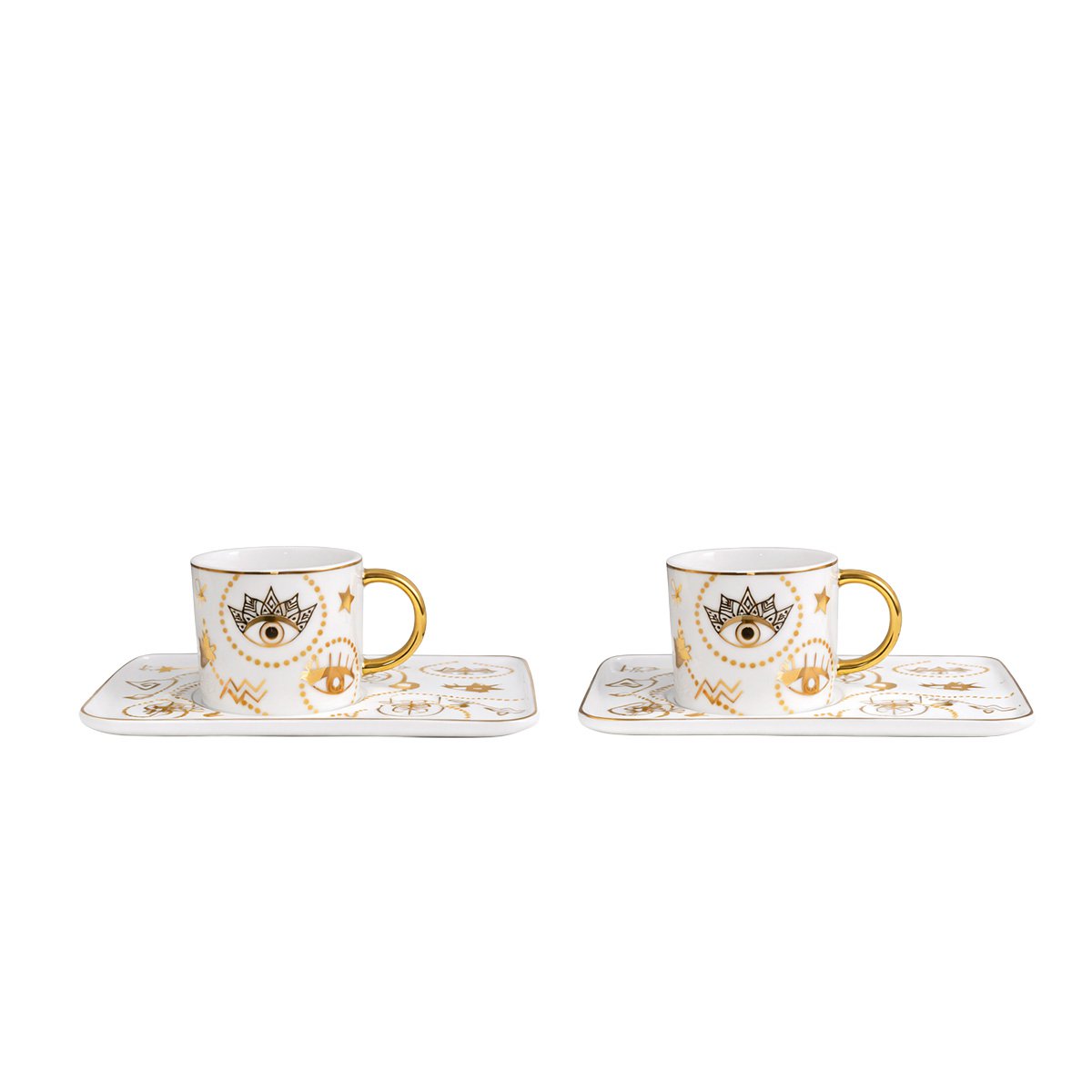 Duo café gourmand œil doré