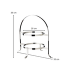 Présentoir à gâteaux Sina pour 2 assiettes H 33 cm
