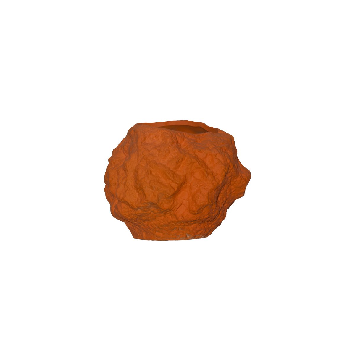 Vase en céramique aux allures de rocaille, en orange tendance CHU20OR