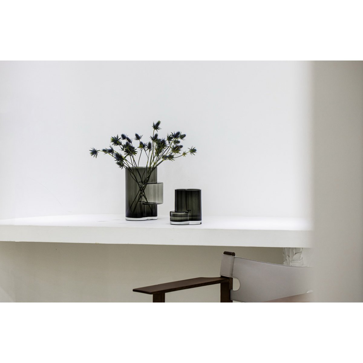 Art de la Table Vase en verre au design innovant avec une touche constructiviste, FUSION 20 Gris Zistyhome art de la table