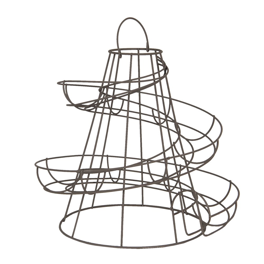 Porte-œufs 33x33x35 cm panier d'oeufs en fer noir