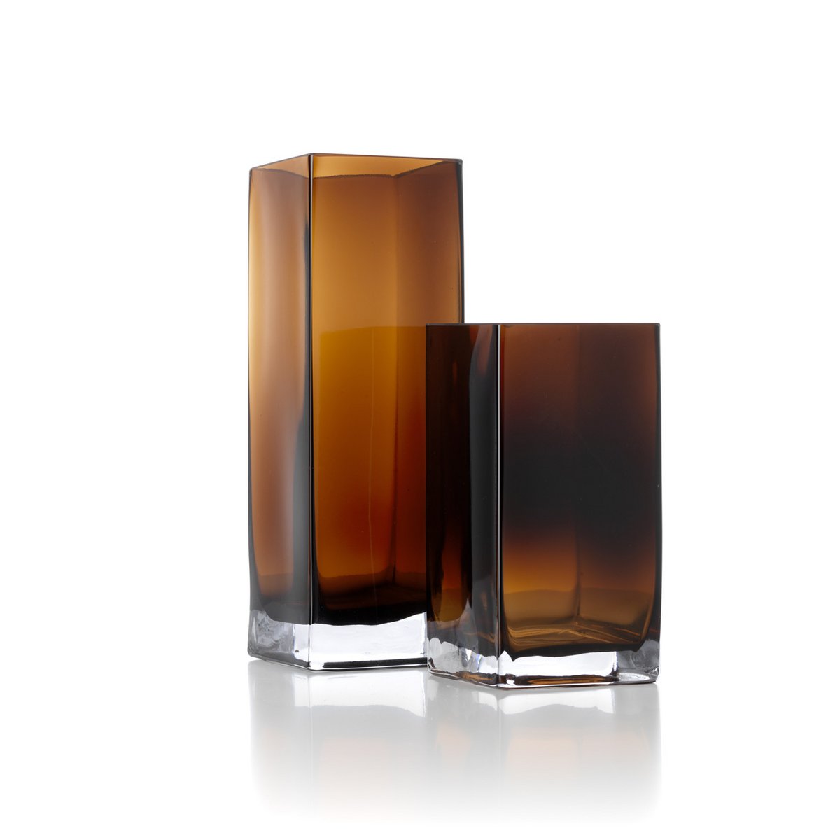 Le Vase Cuboïde Ambre - Ambre - S