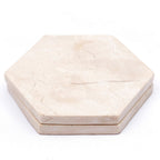 Marble Coasters Handmade Set de 4 ou 8 INAI (blanc)