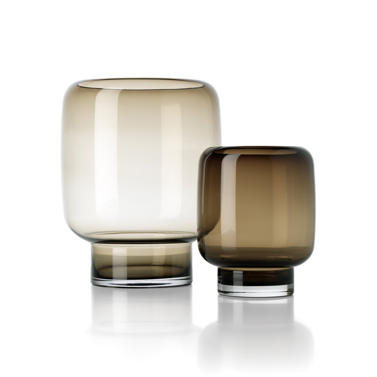 Le Vase Smoky Cube - Marron - S