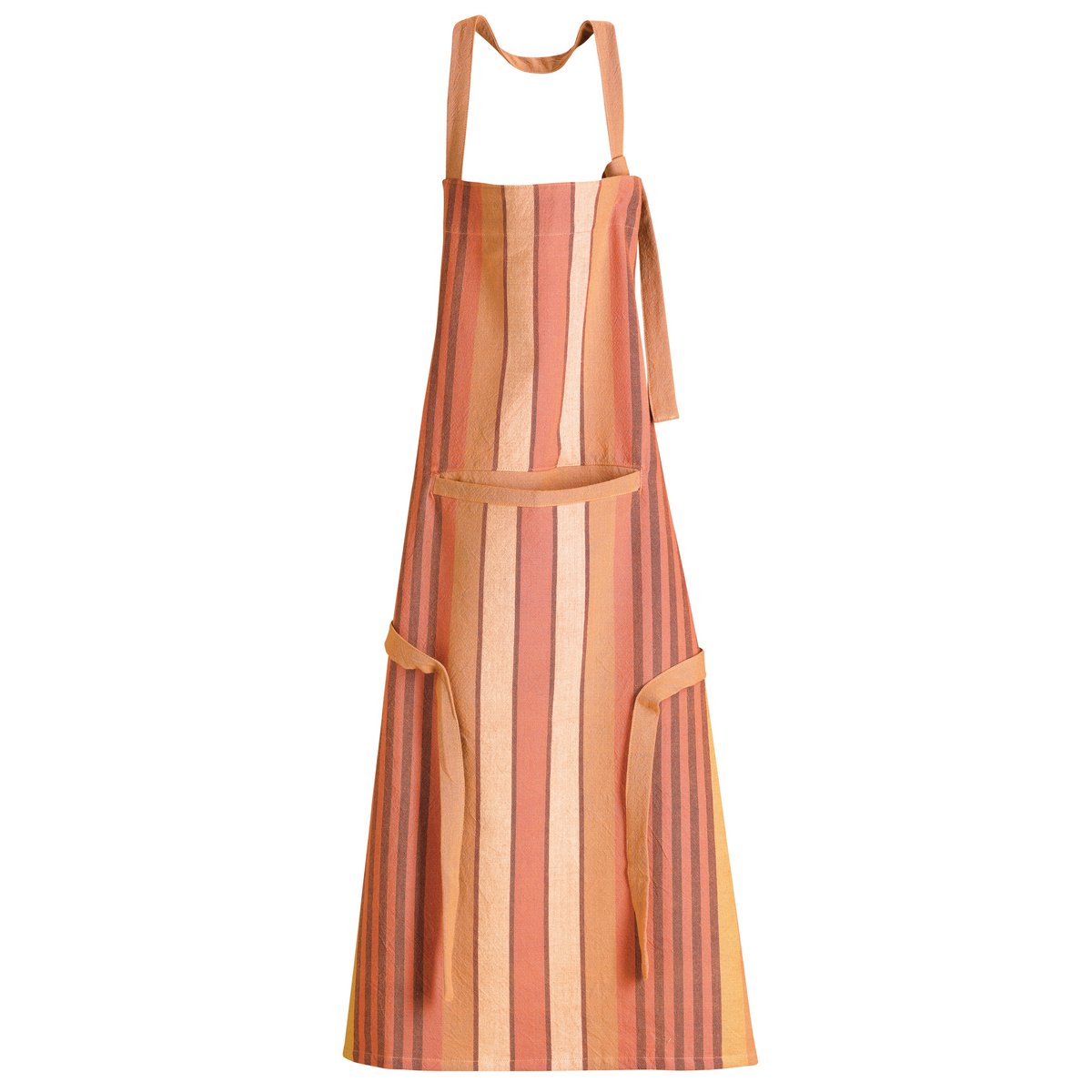Tablier de cuisine recyclé Yuna avec poche Terracotta 72 x 85