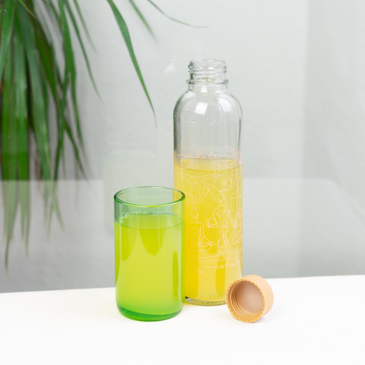 VERRE DE TRANSPORT VERT 300 ml Trinkglas 2er Set - RECYCLAGE