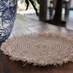 Set de table (Ensemble de 2,4 ou 6) AMBON | Set de table en raphia | 45 cm de diamètre