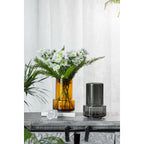 Vase design rétro moderne, couleur gris foncé, TYLER12GR