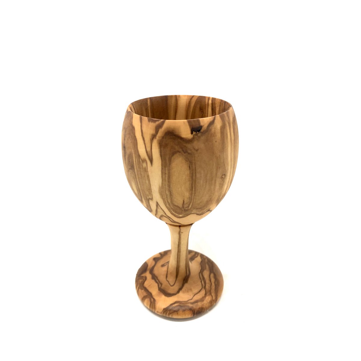 Gobelet à vin VINO en bois d'olivier, verre à pied